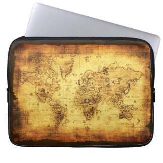 Old World Map Vintage Laptop Sleeve