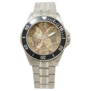 old world map watch