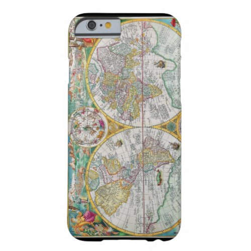 Old World Map with Colorful Artwork Barely There iPhone 6 Case