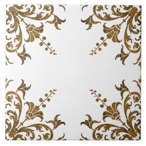 Old World Mediterranean Style Damask Decorative Ceramic Tile