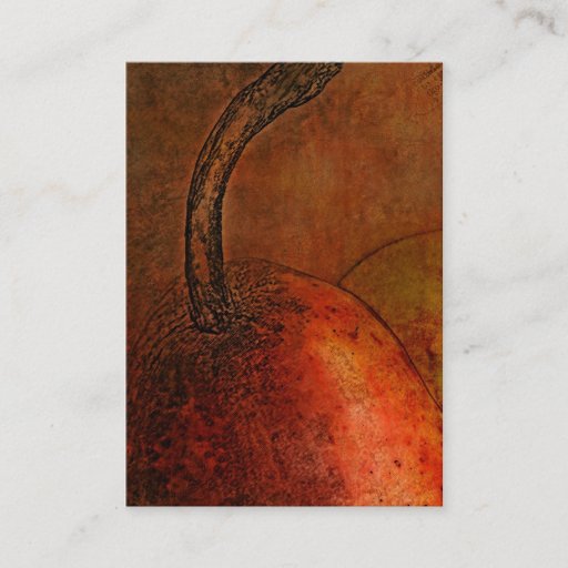 Customizable Old World Pear Art Business Card