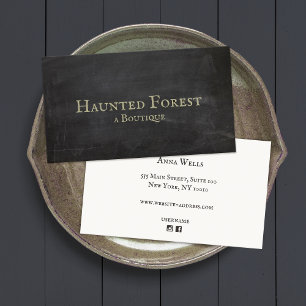 Old World Rustic Typography Business Card