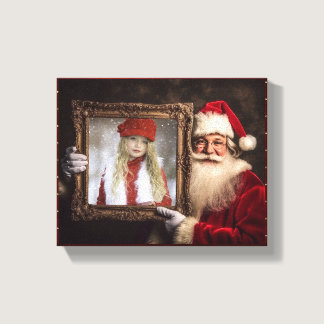 Old World Santa | Add-Your Photo | Luxe Christmas Canvas Print