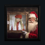 Old World Santa | Add-Your Photo | Luxe Christmas Gift Box<br><div class="desc">This gorgeous Christmas photo box features a photo of Santa holding a frame with your favorite photo mounted on a foam board. This is the perfect solution for those who aren't able to visit Santa in person.</div>