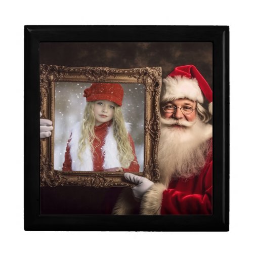 Old World Santa  Add_Your Photo  Luxe Christmas Gift Box