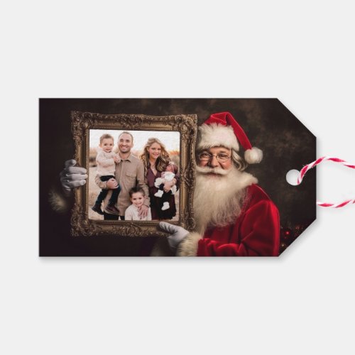 Old World Santa  Add_Your Photo  Luxe Christmas Gift Tags