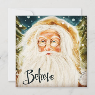 Old World Santa Believe Christmas Inspirivity Holiday Card