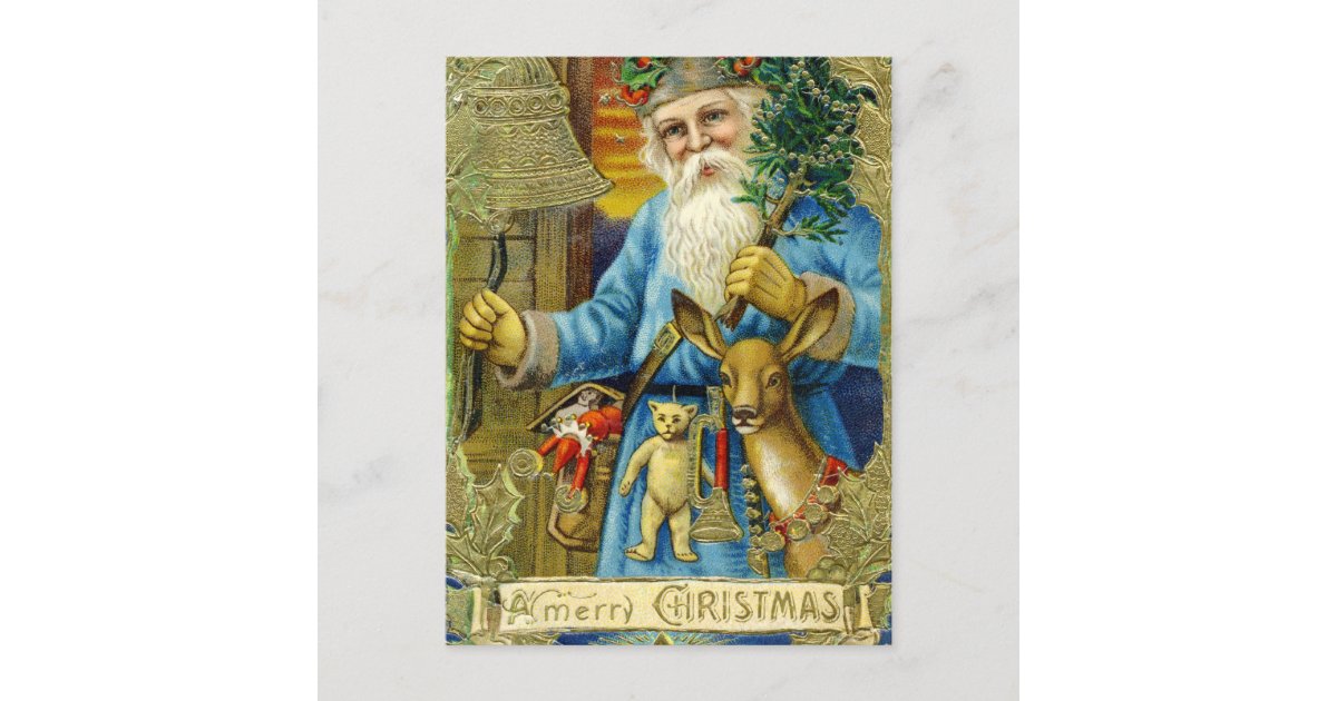 Old World Santa Claus Postcard | Zazzle