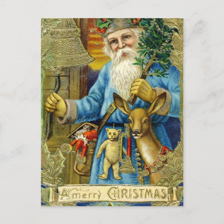 Old World Santa Claus Postcard | Zazzle