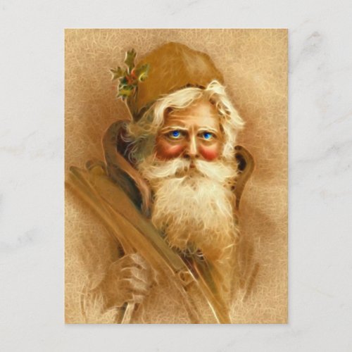Old World Santa Claus Vintage Victorian St Nick Holiday Postcard