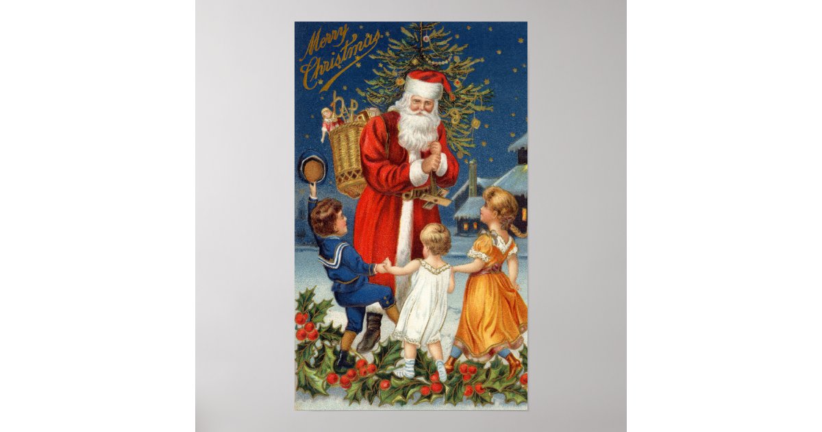 Old World Santa Poster | Zazzle