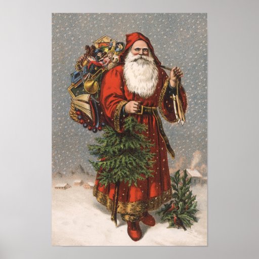 Old World Santa Poster | Zazzle