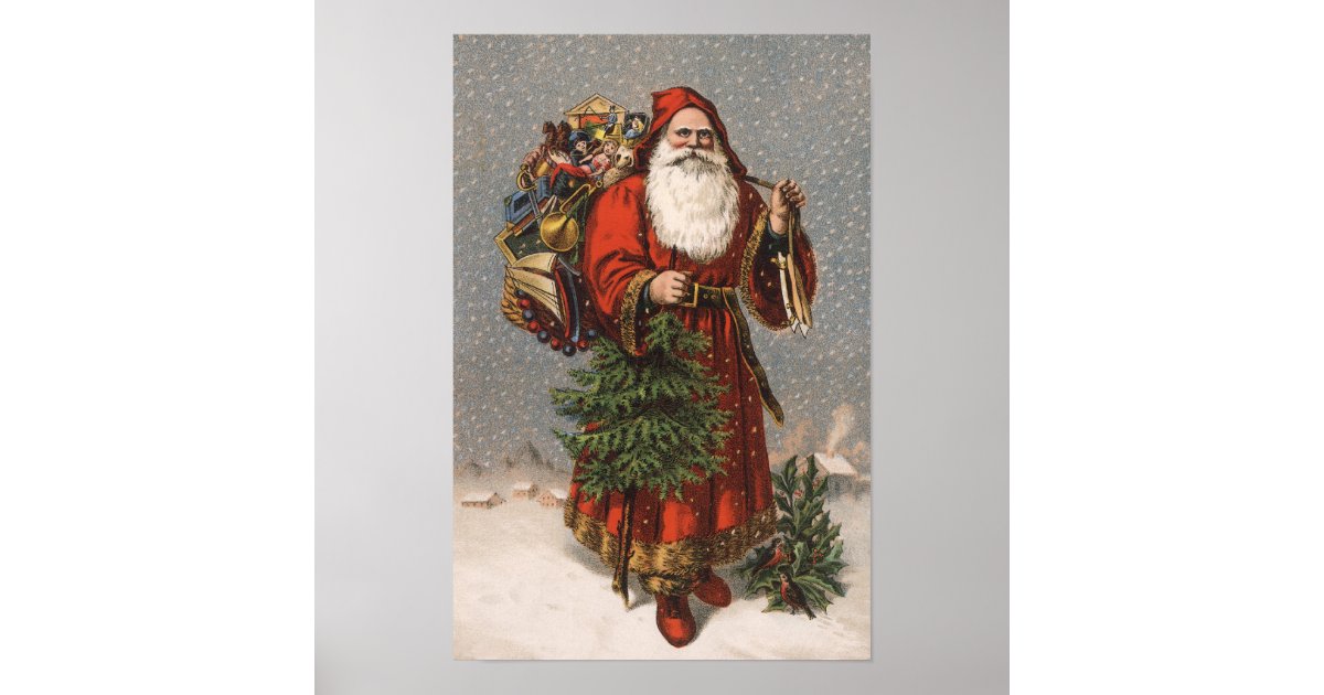 Old World Santa Poster | Zazzle