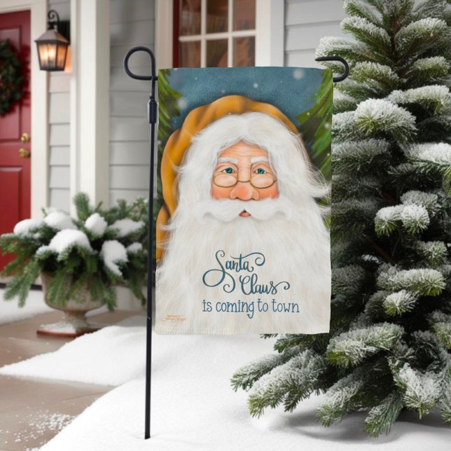 Old World Santa Whimsical Christmas Holiday Garden Flag (Creator Uploaded)