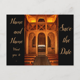 Old World Save the Date Announcement Postcard