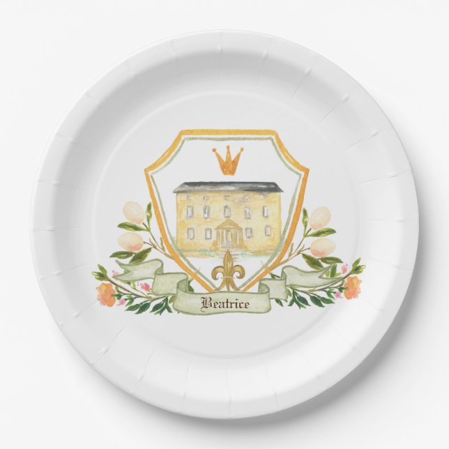 Old World Shakespeare | Fairytale Paper Plates (Front)