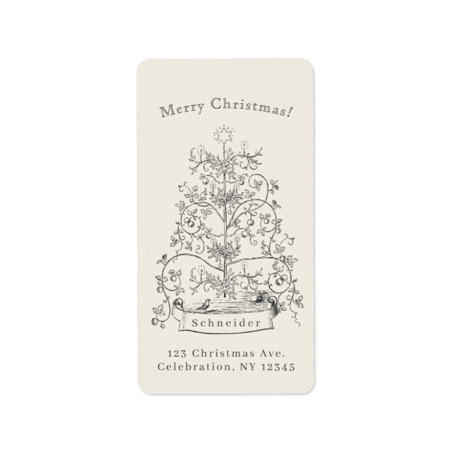 Old World Traditional Christmas Label (Front)