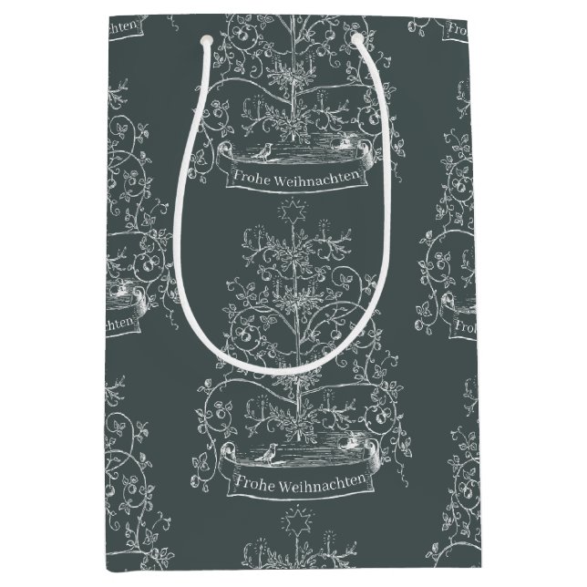 Old World Traditional Christmas Medium Gift Bag (Front)