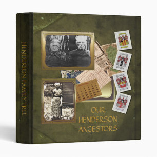 Old World Vintage Family Tree Album 3 Ring Binder
