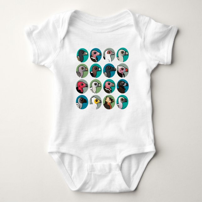 Old World Vultures Baby Bodysuit (Front)