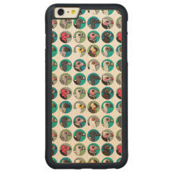 Old World Vultures Carved iPhone 6 Plus Slim Wood Case