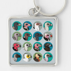 Old World Vultures Premium Square Keychain