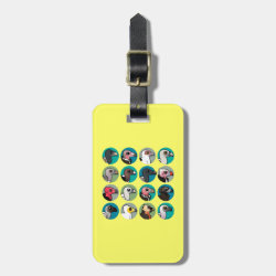 Old World Vultures Small Luggage Tag with leather strap