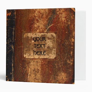 Old Worn Out Grunge Text Book Binder by OldArtReborn at Zazzle