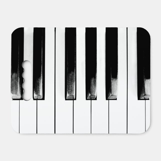 Old Worn Piano Keys Seat Cushion (Front Horizontal)