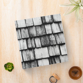 Old Worn Wooden Board Wall 3 Ring Binder
