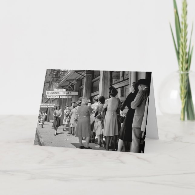 Old WW2 Ration Line Card (Front)