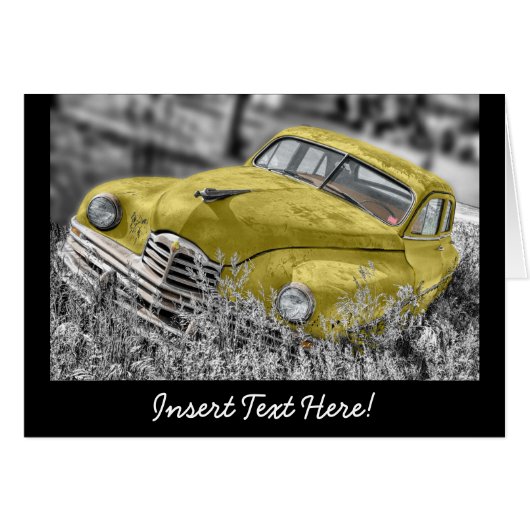 Old Yellow Car Cards (Front Horizontal)