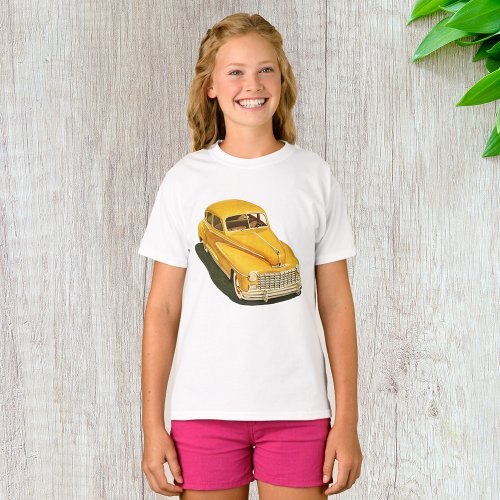 Old Yellow Car Girls T_Shirt