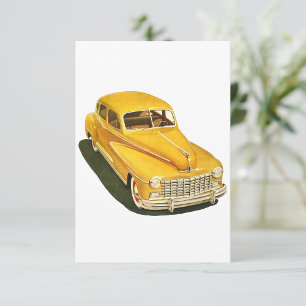 Old Yellow Car Invitations