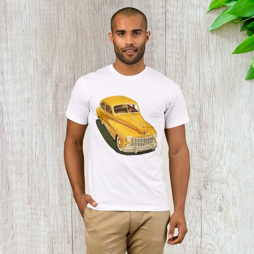 Old Yellow Car Mens T_Shirt