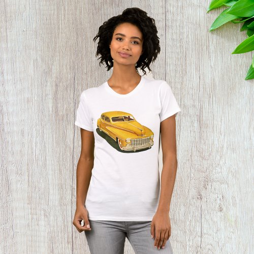 Old Yellow Car Womens T_Shirt
