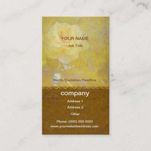 Old Yellow Rose Profile Card