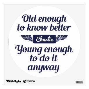 "Old & Young" custom name wall decals