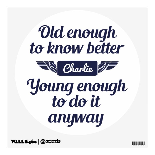 "Old & Young" custom name wall decals (Front)