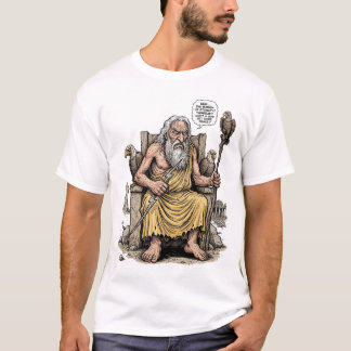 Old Zeus Tired God Burden of Eternity T-Shirt