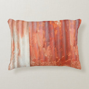 Old zinc background in vintage style. Rusted wall  Accent Pillow