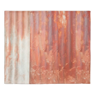 Old zinc background in vintage style. Rusted wall Duvet Cover