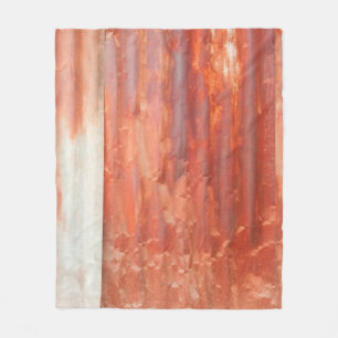 Old zinc background in vintage style. Rusted wall  Fleece Blanket