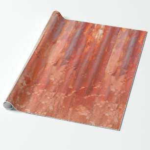 Old zinc background in vintage style. Rusted wall Wrapping Paper