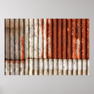 old zine and rusty corrugated texture background. poster