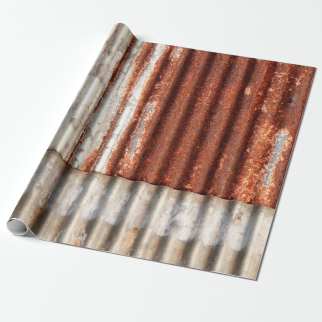 old zine and rusty corrugated texture background.  wrapping paper (Unrolled)