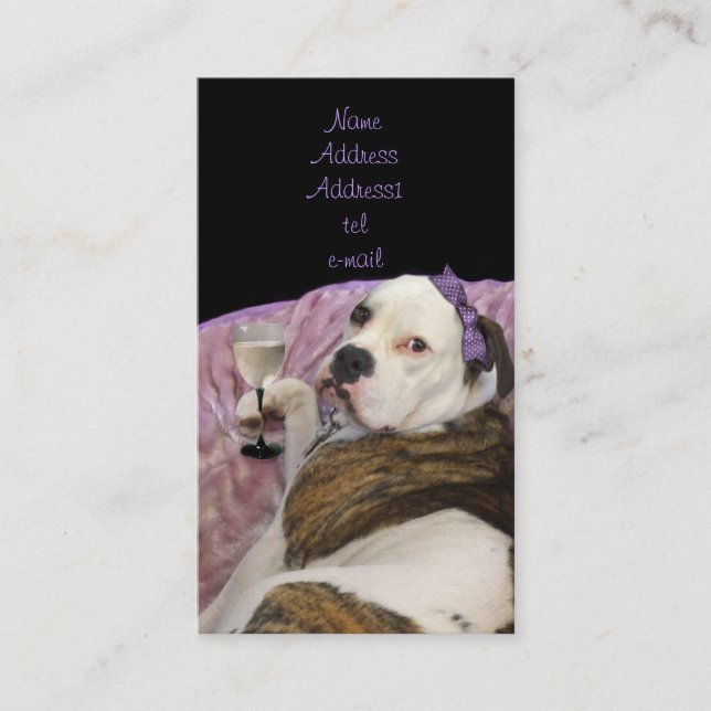 olde english bulldogge business card (Front)