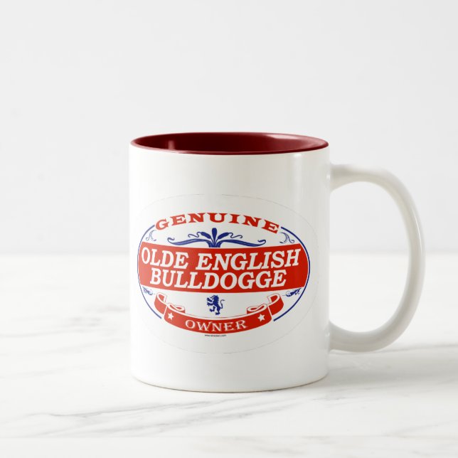 Olde English Bulldogge  Two-Tone Coffee Mug (Right)