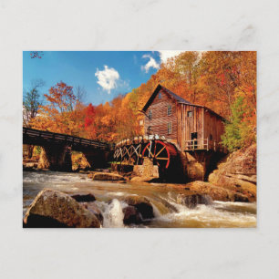 Olde Mill in Autumn Postcard