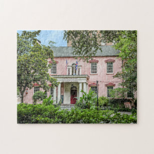 Olde Pink House Savannah Landmark Photo Puzzle